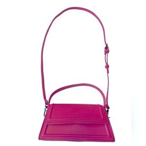 Zara hot pink handle bag cross body bag with detachable strap